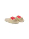 Hugo Boss Logo-print Slides In Neutrals