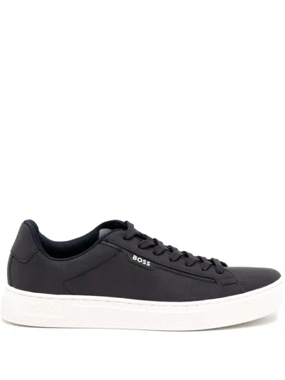 Hugo Boss Logo Print Sneaker In Blue