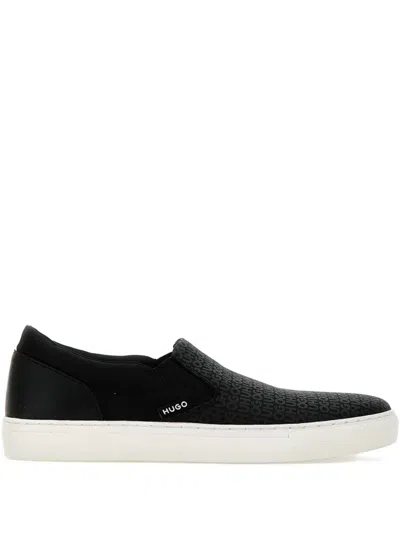 Hugo Boss Logo-print Sneakers In Black