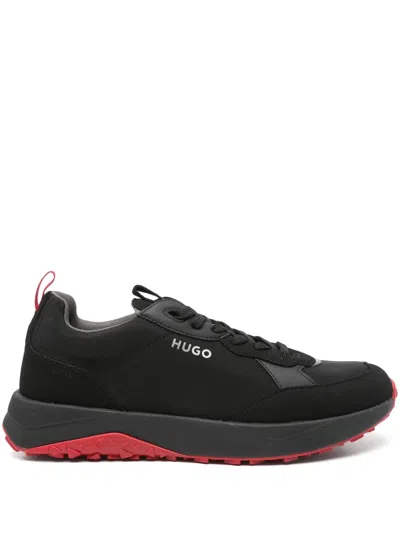 Hugo Boss Logo-print Sneakers In Black