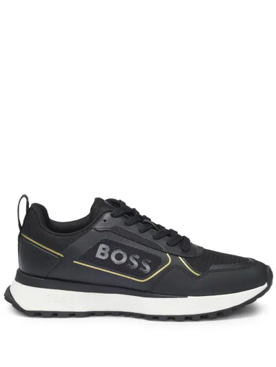 Hugo Boss Boss Jonah Fabric Low-top Sneakers In Black