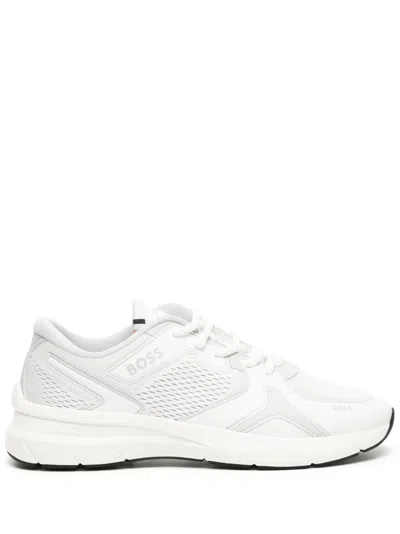 Hugo Boss Logo-print Sneakers In Weiss