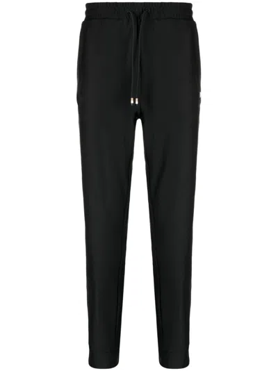 Hugo Boss Logo-print Sports Trousers In Black