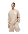 Hugo Boss Logo-print Stretch-cotton Sweatshirt In Nude