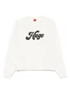 Hugo Boss Logo-print Sweatshirt In White