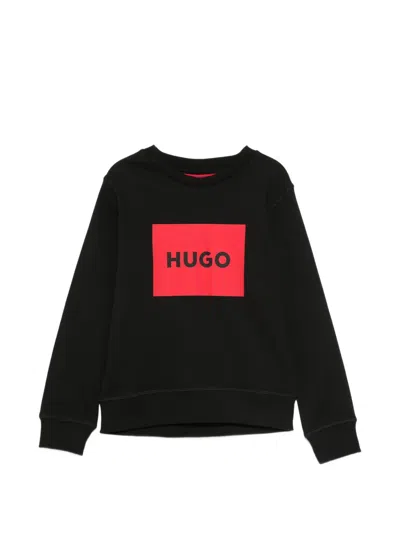 Hugo Boss Logo-print Sweatshirt In Black
