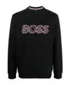 Hugo Boss Logo-print Sweatshirt In Black