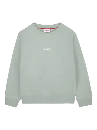 Hugo Boss Kids' Logo-print Sweatshirt In Green