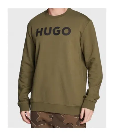 Hugo Boss Logo-print Sweatshirt In Green
