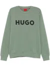 Hugo Boss Hugo French Terry Sweatshirt With Logo In Grün