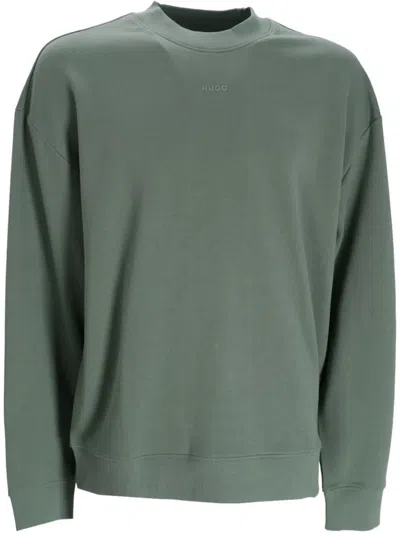 Hugo Boss Sweatshirt Mit Logo-print In Grün