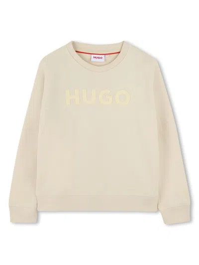 Hugo Boss Kids' Logo-print Sweatshirt In Neutrals