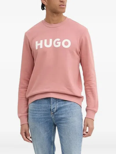 Hugo Boss Logo-print Sweatshirt In Pink
