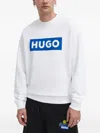 Hugo Boss Logo-print Sweatshirt In White