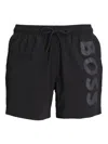 Hugo Boss Logo-print Swim Shorts In Black