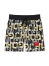 Hugo Boss Logo-print Swim Shorts In Black