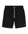 Hugo Boss Quick-drying Swim Shorts With Logo Print In Black