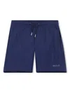 Hugo Boss Logo-print Swim Shorts In Blue