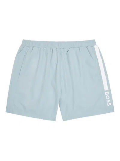 HUGO BOSS LOGO-PRINT SWIM SHORTS
