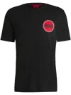Hugo Boss Hugo Danetchorb Crew Neck T Shirt Black In 黑色