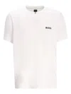 Hugo Boss Slim Fit Crew Neck T-shirt With Back Stripe Detail In White