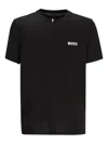 Hugo Boss Slim-fit T-shirt With Popcorn Stripe Fabric In Black