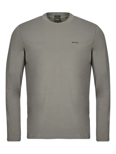 Hugo Boss Logo-print T-shirt In Gray