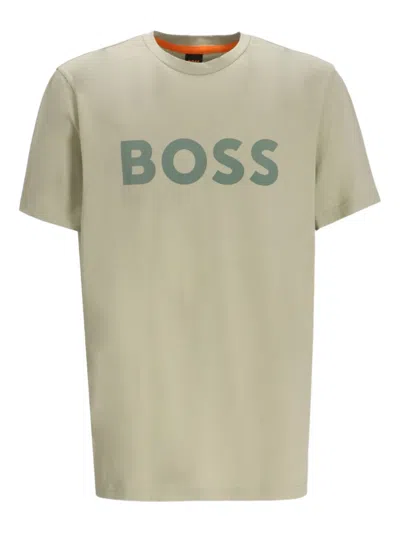 Hugo Boss Logo-print T-shirt In Green