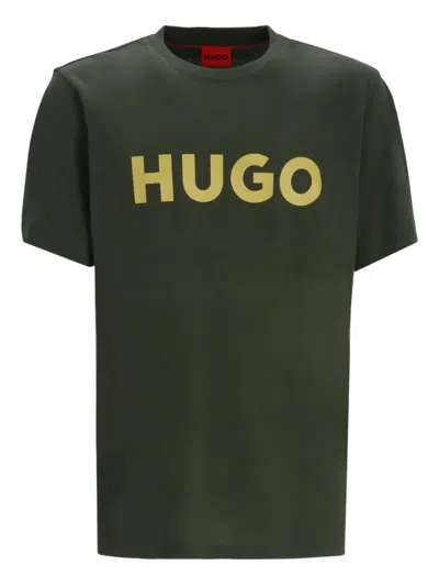 Hugo Boss Logo-print T-shirt In Gray
