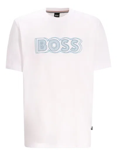 Hugo Boss Logo-print T-shirt In White