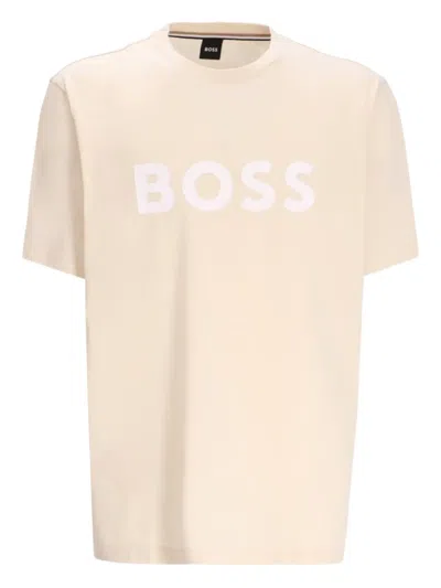 Hugo Boss Logo-print T-shirt In Pink