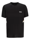 Hugo Boss Active Slim-fit T-shirt With Moisture Management In Black
