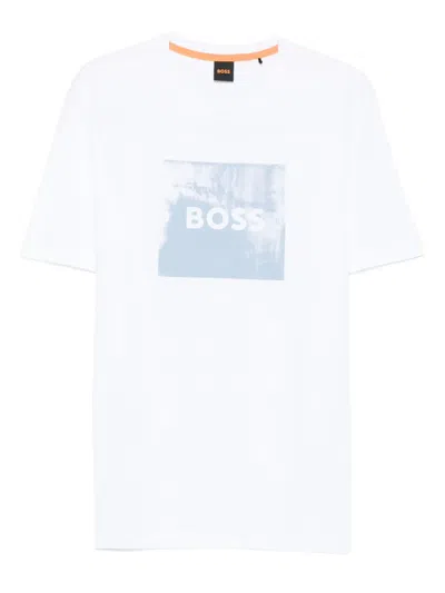 Hugo Boss Logo-print T-shirt In White