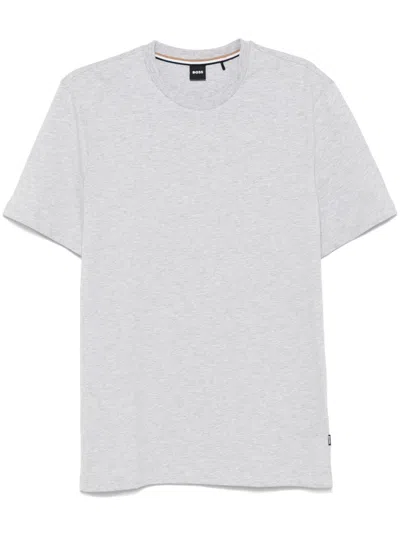 Hugo Boss Logo-print T-shirt In 灰色