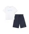 Hugo Boss Logo-print T-shirt And Shorts Set
