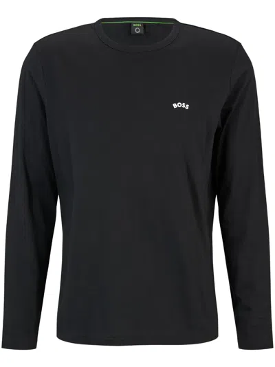 Hugo Boss Logo-print T-shirt In Black