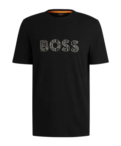 Hugo Boss Logo-print T-shirt In Black