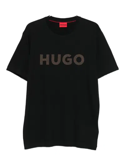 Hugo Boss Logo-print T-shirt In Black