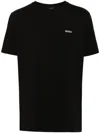 Hugo Boss Slim-fit T-shirt With Popcorn Stripe Fabric In Black