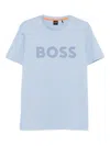 Hugo Boss Boss Slim Fit Performance Logo Graphic T-shirt In Blue