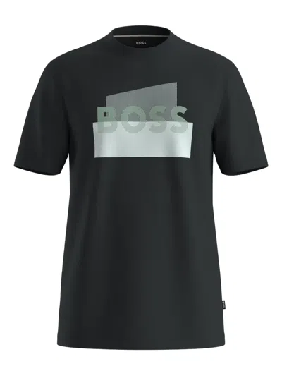 Hugo Boss T-shirt Mit Logo-print In Blue