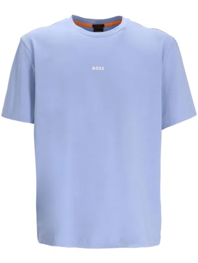 Hugo Boss Logo-print T-shirt In Blue