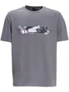 Hugo Boss Cotton-blend T-shirt With Skate Artwork Front And Back In Grey