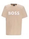 Hugo Boss Boss Tiburt 354 Logo Cotton Graphic T-shirt In Neutrals
