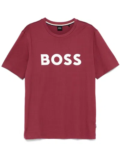 Hugo Boss Logo-print T-shirt In Red