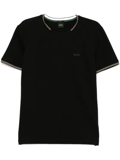 Hugo Boss T-shirt Mit Logo-print In Black