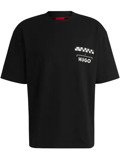 Hugo Boss T-shirt Mit Logo-print In Black