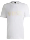 Hugo Boss Cotton-jersey T-shirt With Mirror-effect Logo Print In White