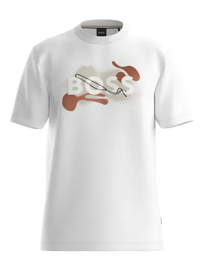 Hugo Boss Logo-print T-shirt In White