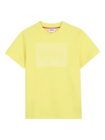 Hugo Boss T-shirt Mit Logo-print In Yellow